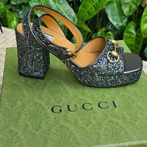 GUCCI  Women's Horsebit platform sandal size 38